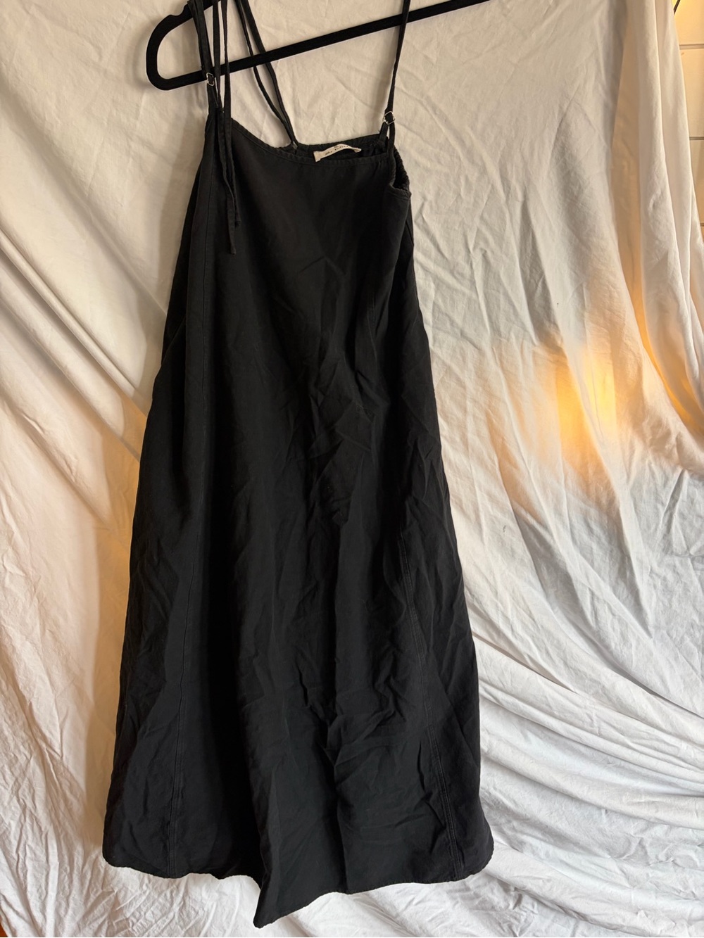 Velvet Black Midi Slip Skirt